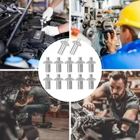 100x ค้อนไดรฟ์ขยาย Rivets Percussion ขยายอลูมิเนียมเล็บหัวเจาะ KNOCK ประเภทขนาดเล็กสกรูยึด 6