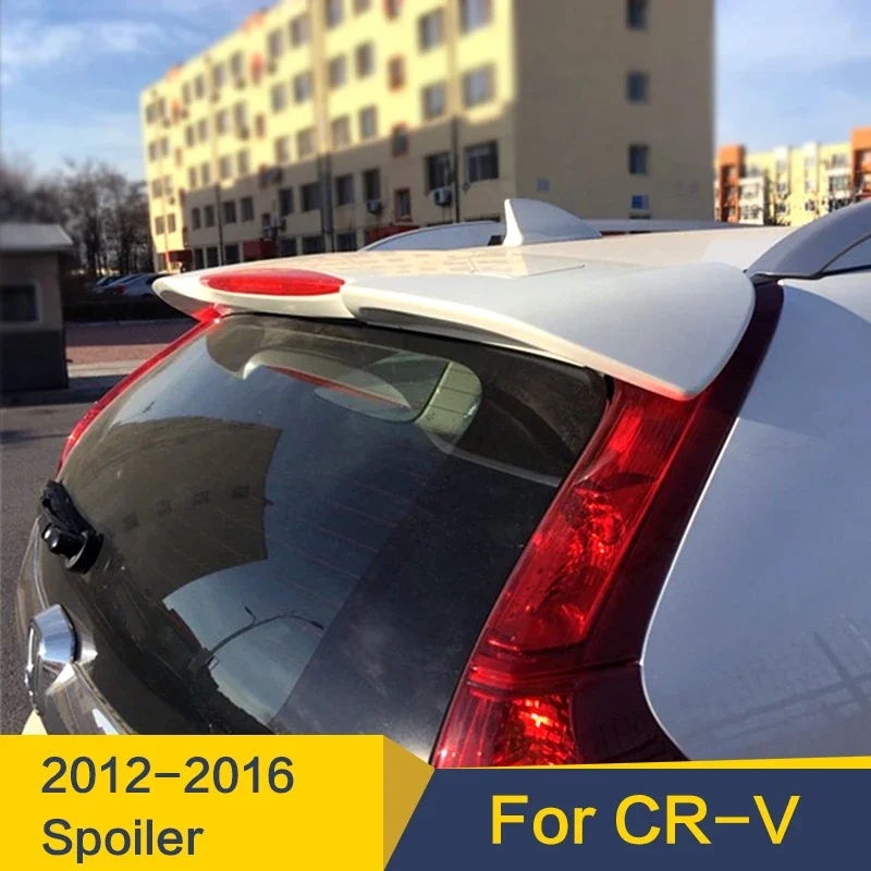 

Spoiler For Honda CRV 2012 - 2016 Rear Trunk Lid ABS Material CR-V With Lamp rear wing spoiler Automobile Decoration