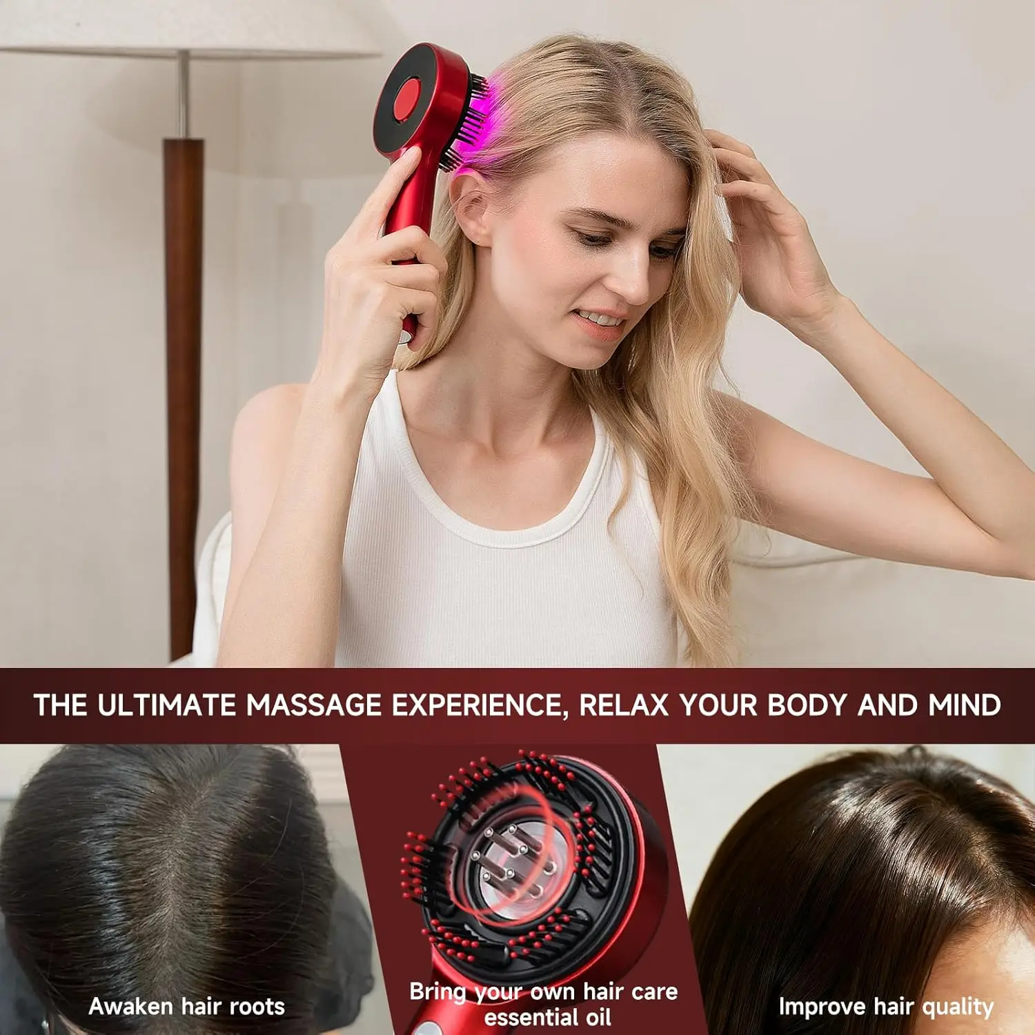 Handheld electric comb usage
