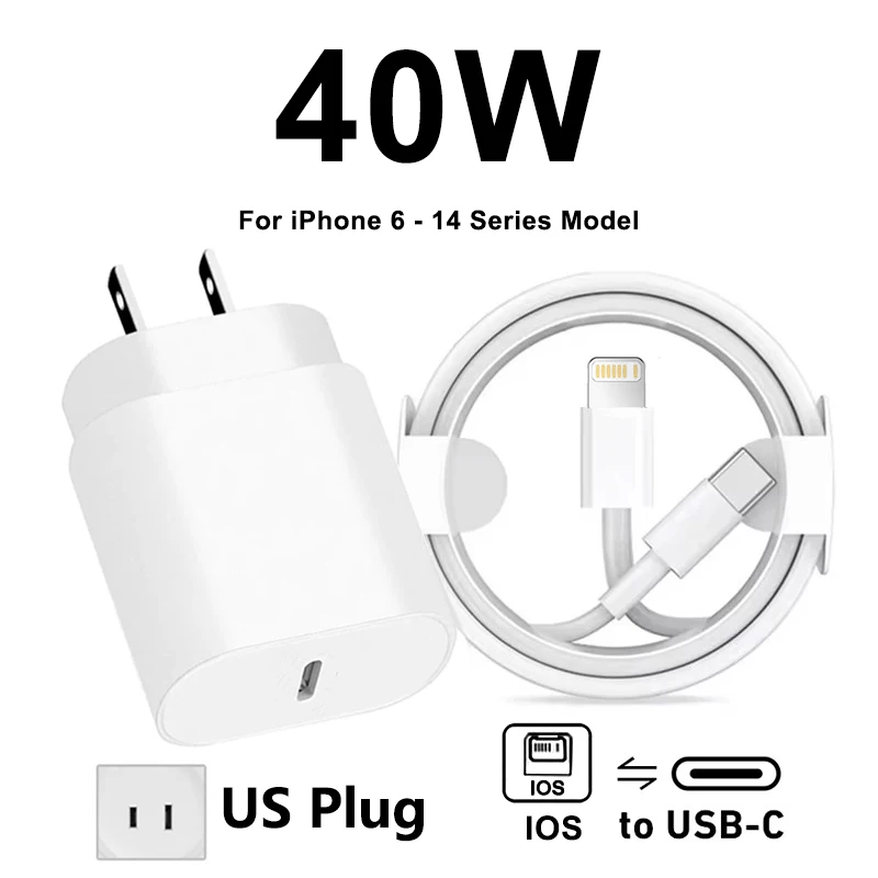 ตัวเลือกสินค้า ชาร์จเร็ว 40W Type-C สำหรับ iPhone ทุกรุ่น
