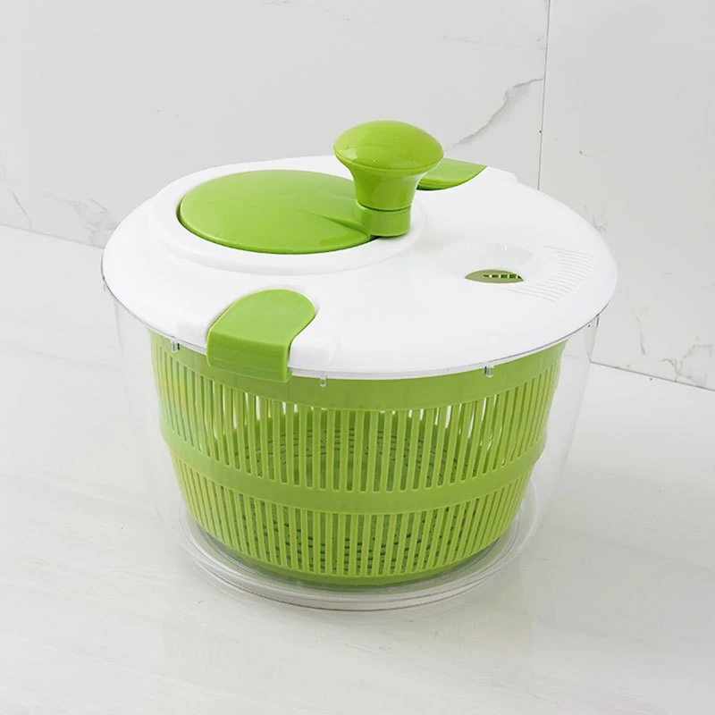 KelaJuan Salad Spinner, Manual Lettuce Dryer Vegetable Fruit Washer with  Crank Handle Locking Lid 