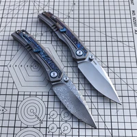 M390 Steel Folding Knife Titanium Alloy Handle Bearing System Outdoor Survival Hunting Knife Camping Hiking Defense Tool 2