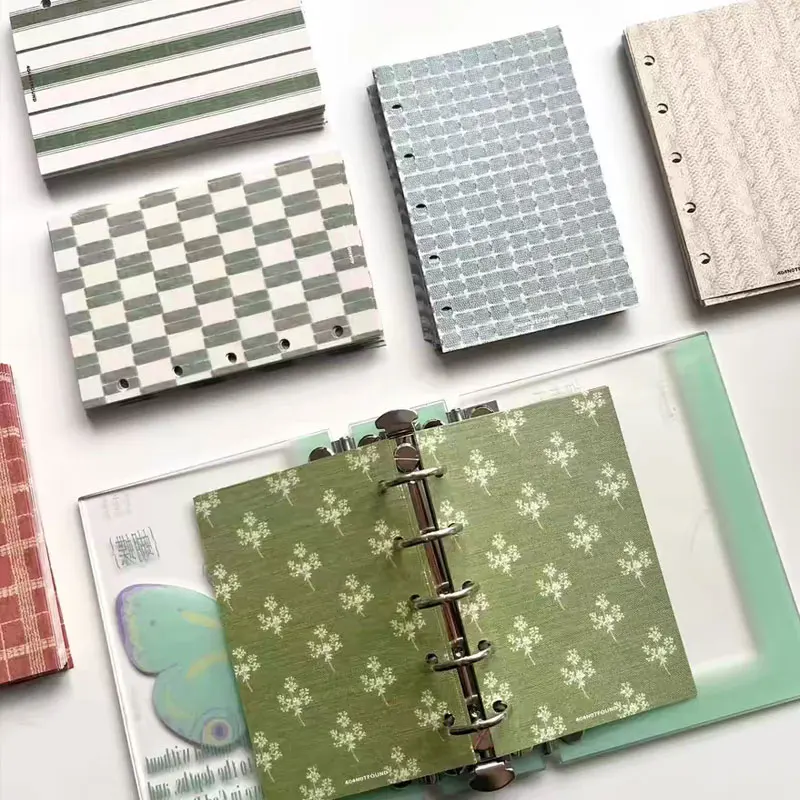 10Sheets M5 Loose-Leaf Notebook Seperator Loose-leaf Handbook Accessories 5-Hole Spacer Index Page Classification Paper