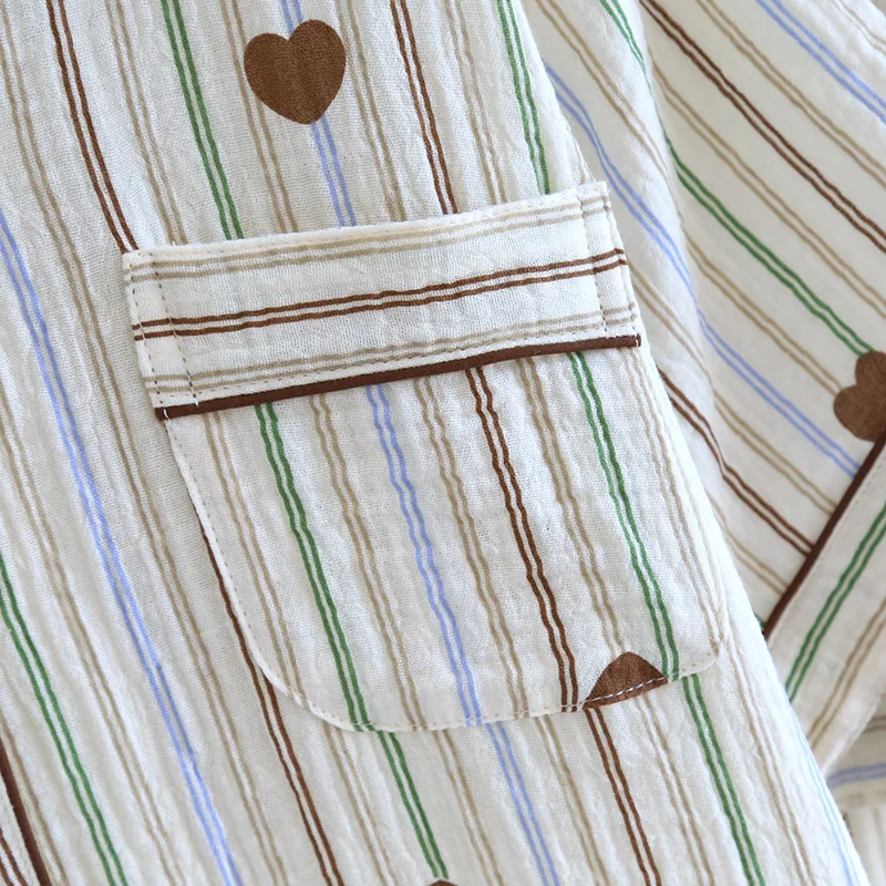 2024 New Women's Summer Pajama Set 100% Cotton Short Sleeves+Shorts+Pants Three Piece Cute Large Home Fury Set Sleepwear