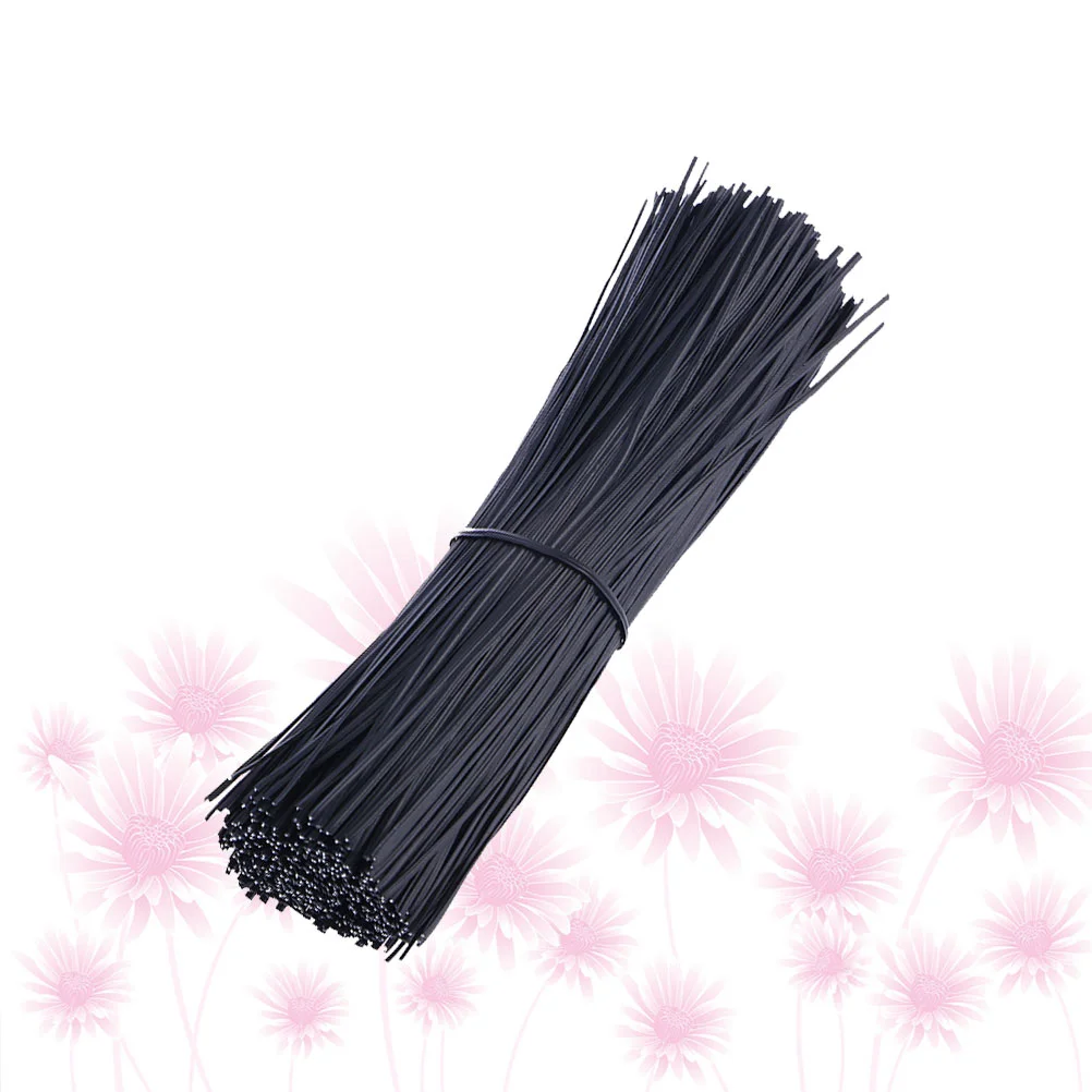 

1000 Coated Ties Cord Wire Cable Ties Garden Wire Cable Tie Organizer for Gardening Home Office Vine Black 045MM