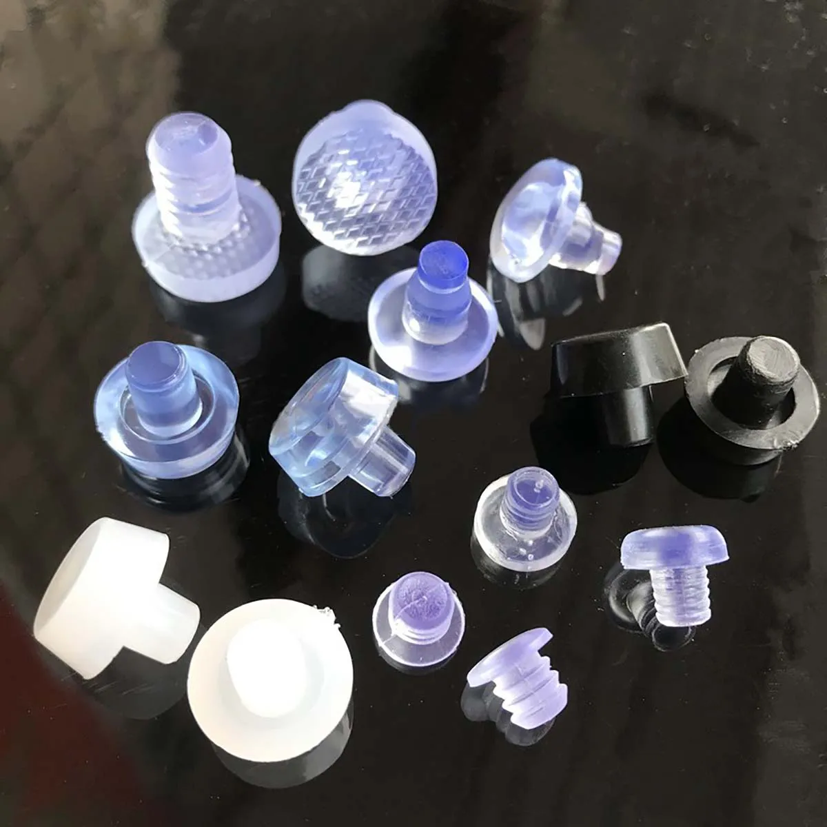 

10/20Pcs Solid PVC Plastic Stoppers 5/6/7/8mm Transparent/Black/White Hole End Caps Inserts Seal Plugs Chair Non-Slip Feet Pads