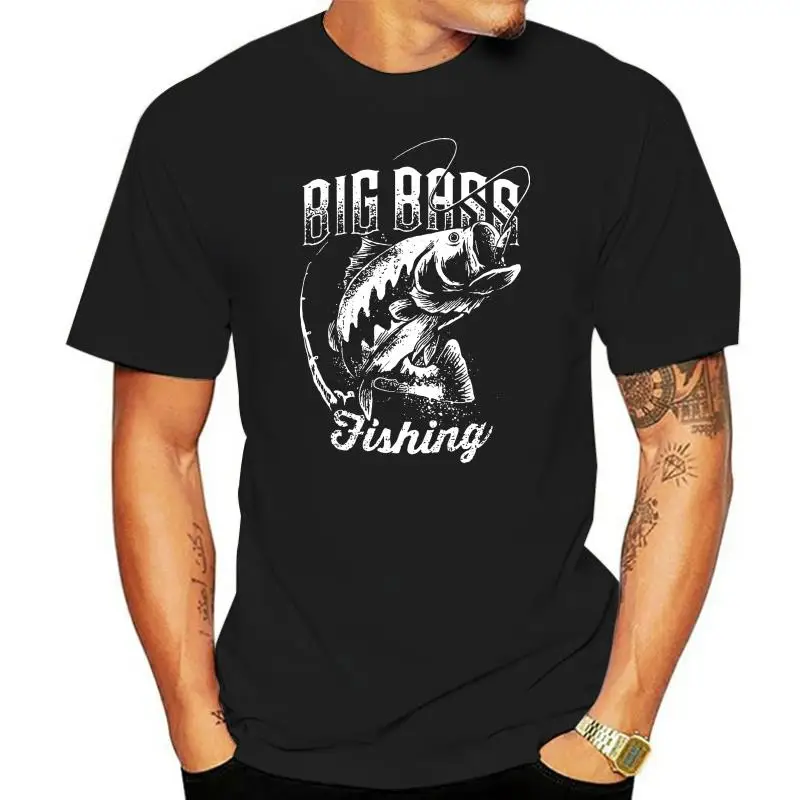 

Big Bass Fishing New Arrival T Shirt Fisherman 2023 Fashion Male Round Neck Short Sleeve Vintage 100% Cotton Tees T-Shirts Men