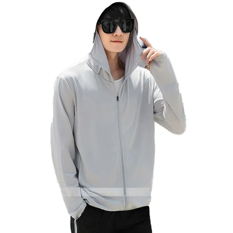 Sports Windbreaker Adult Sun Protection Clothing UPF50 UV Protection Ultra-Thin Skin-Friendly Breathable Outdoor Solid Color 1Pc new unisex adult skin care hoxiqan anti acne cream 20g pcs