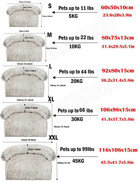 Washable blanket Sofa cover Large dog bed Sofa plush dog pet House sofa cushion plush warm kennel pet cat puppy cushion 6