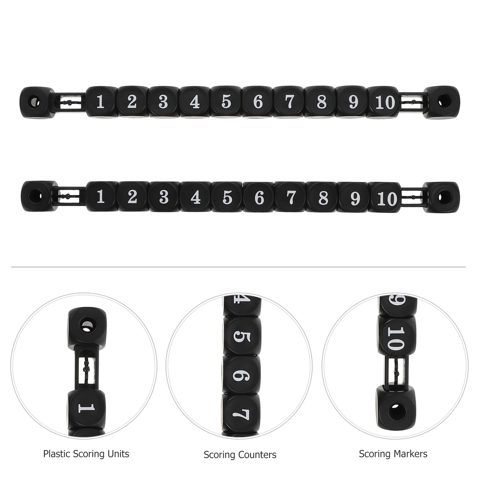 

2pcs Practical Foosball Score Keepers Scoring Units for Table Soccer (Black)