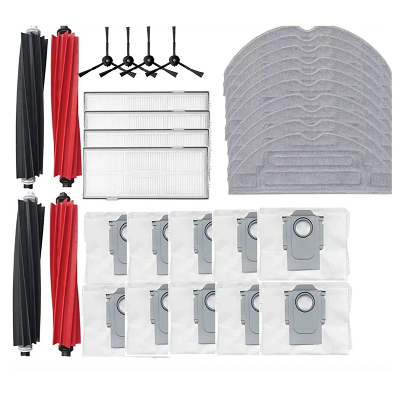 

Сменные детали для Roborock S8 / S8 Plus/S8 Pro, Сменные аксессуары, роликовая основная боковая щетка, фильтр НЕРА, Швабра, тканевый мешок для пыли