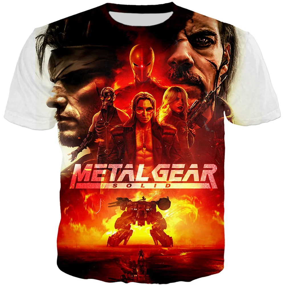 Videogioco Metal Gear Solid 3D Print Uomo Donna Moda T-Shirt 2023 Estate Bambini Adulto Harajuku Punk T Shirt Vestiti Tee Top