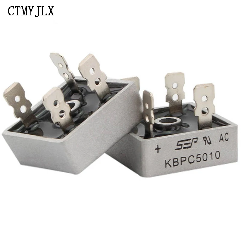 5pcs KBPC5010 Diode bridge 50A 1000V Diode Bridges Rectifier KBPC 5010 Power Rectifier DIY Electronic Componentes KBPC5010