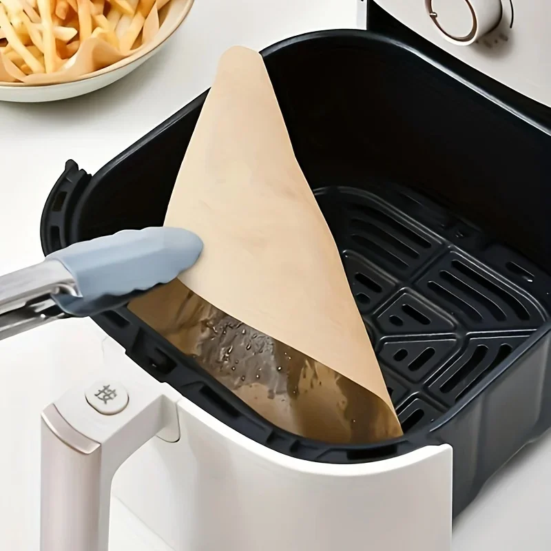Air Fryer Liners, Non-Stick Paper Sheets for Baking, Roasting & Microwave-Easy Cleanup, Individual Sheets for Healthier Cooking