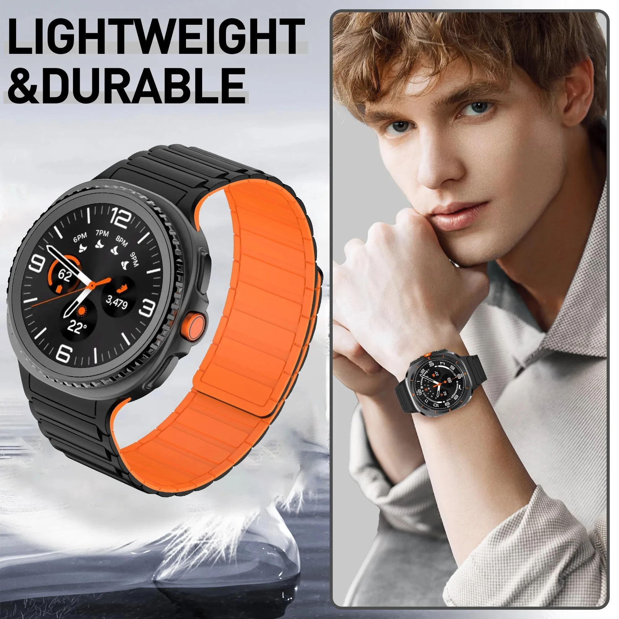 Seamless Magnetic Silicone Loop Strap - Premium Watch Accessory