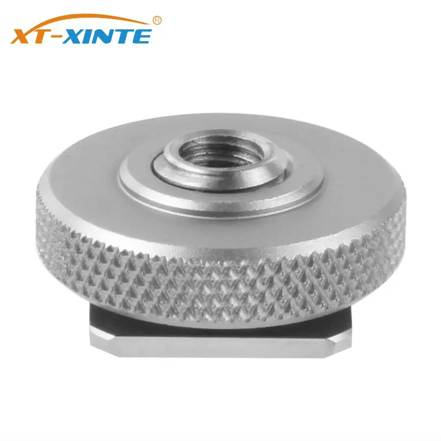 Stainless Steel Cold Shoe Mount 3/8 to 1/4 Tripod Screw Adapter Flash Shoe Mount DSLR Camera Cage Rig Monitor Video Light camera accessories camera screw mount