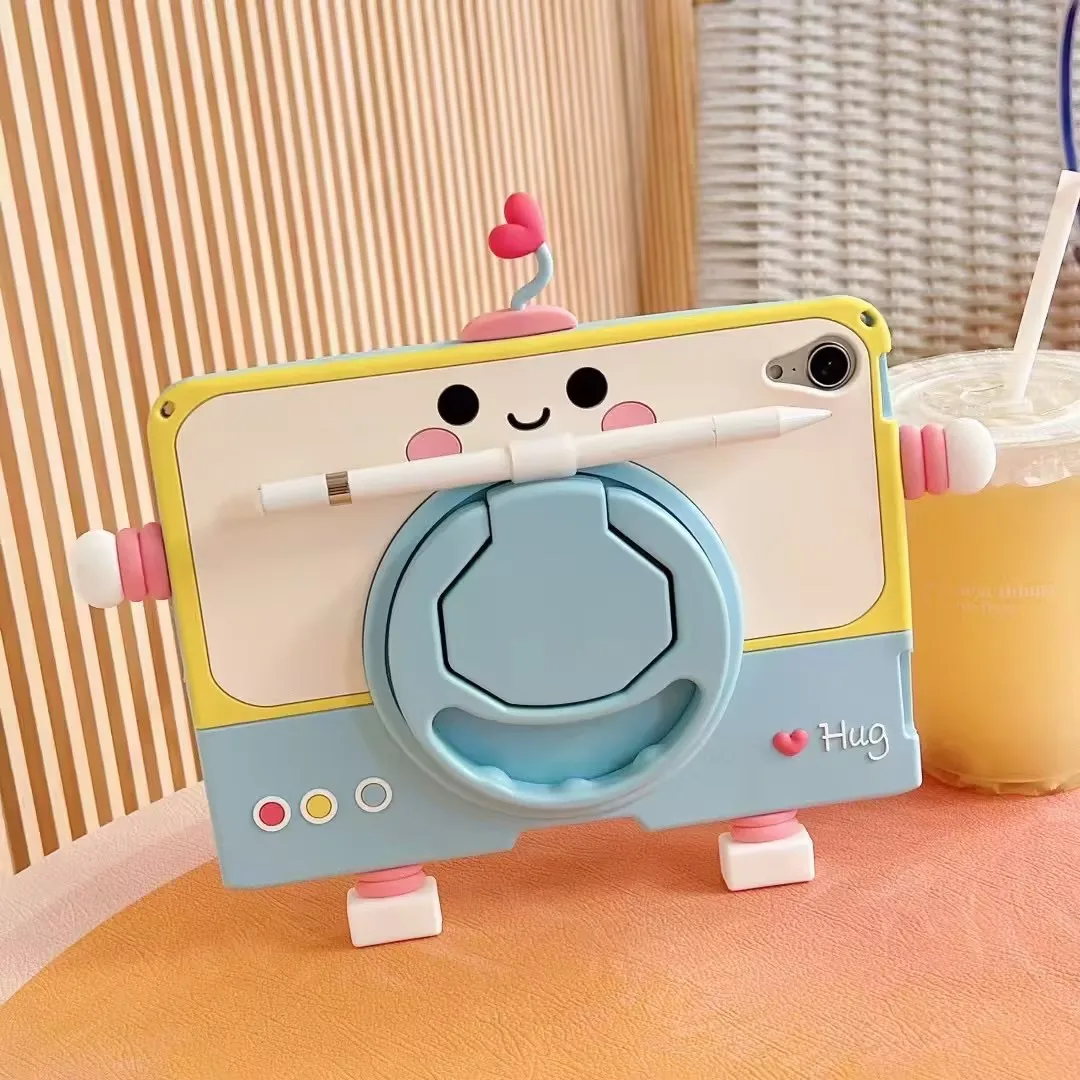 Children's Cartoon Robot Tablet Case - Durable Protective Cover