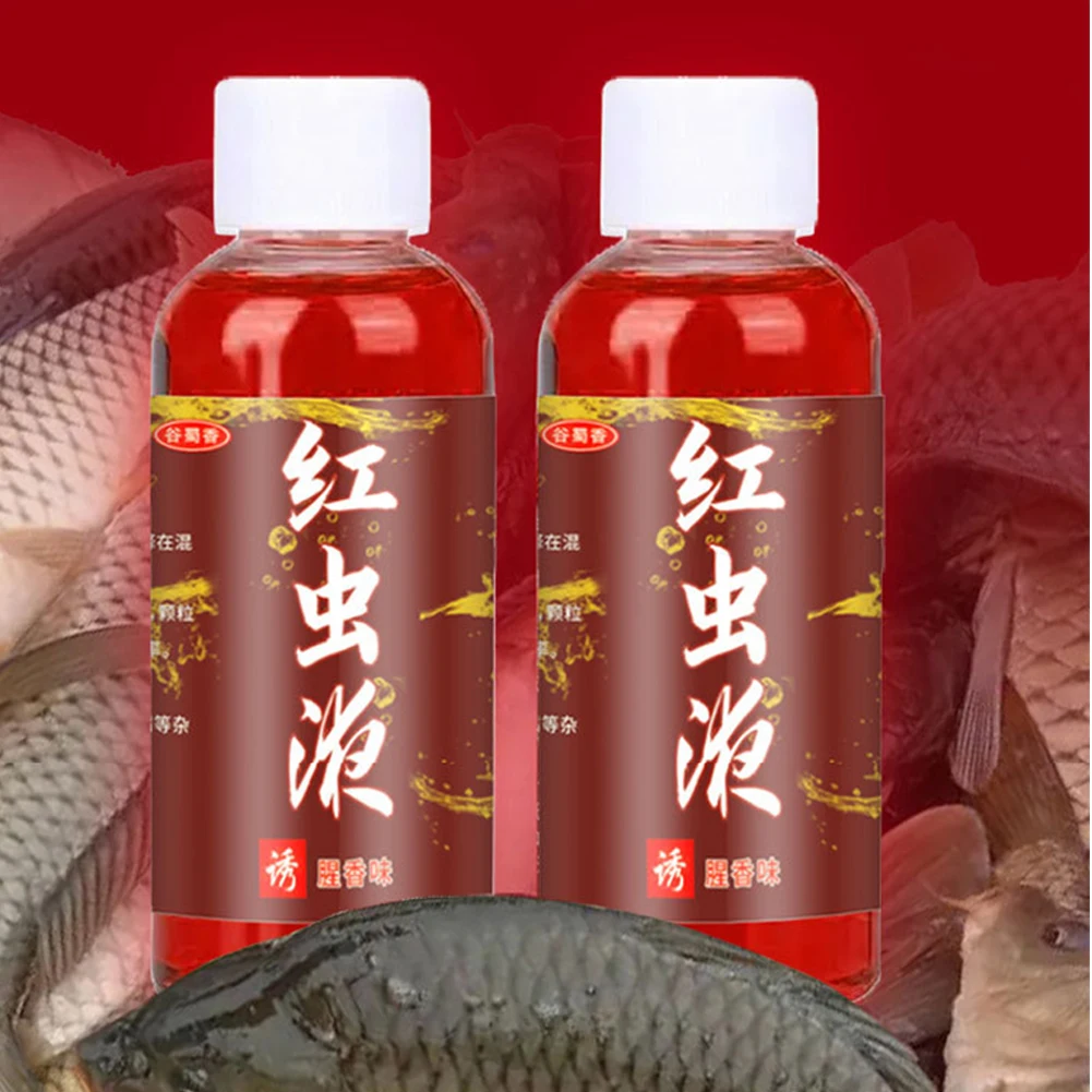 Fishing Accessories Fishing Attractant 5-1PCS 60ML Liquid Blood Worm Scent Fish Attractant Concentrated Red Worm Liquid Fish Bait Additive Catfish Fishing Accessories