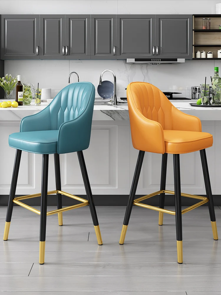 

Bar Stool Modern Simple and Light Luxury High Bar Stool Armchair Household Bar Chair High Stool Bar Stool Bar Chair Bar Chair