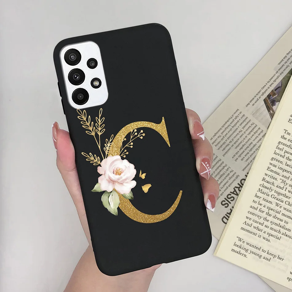 Stylish Alphabet Silicone Back Cover