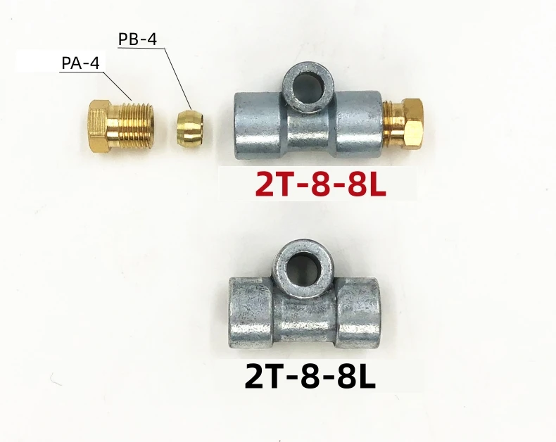 2-Wege/3-Wege/4-Wege-Verbindungsblock 4T-8-8L+PA+PB/3T-8-8L Ölverteiler/Trennventil/Teiler für CNC-Maschine, Zinklegierung – Detail 5