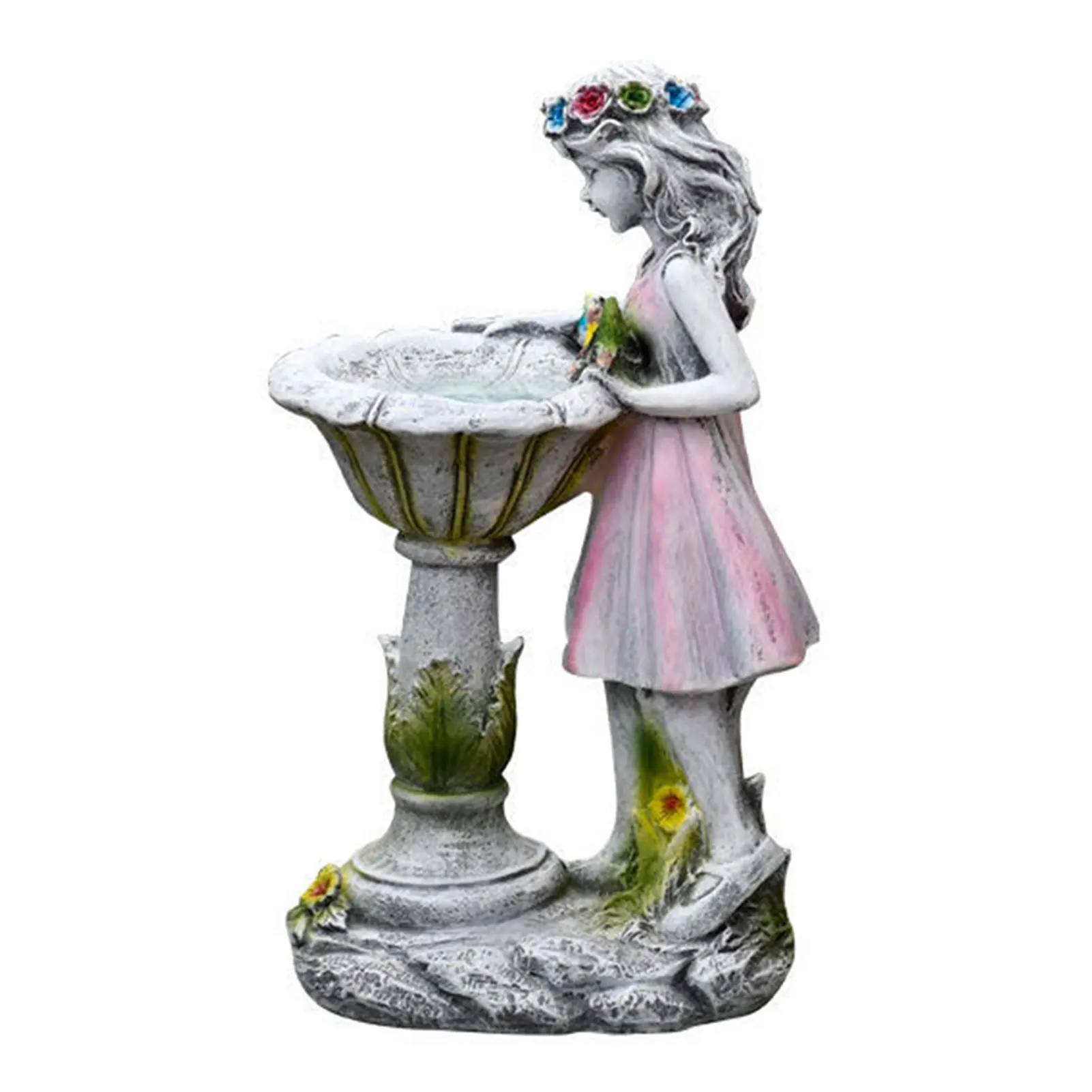 

Flower Fairy Statue with Solar Light Solar Powered Lovely Fairy Decoration for Garden Balcony Yard Lawn
