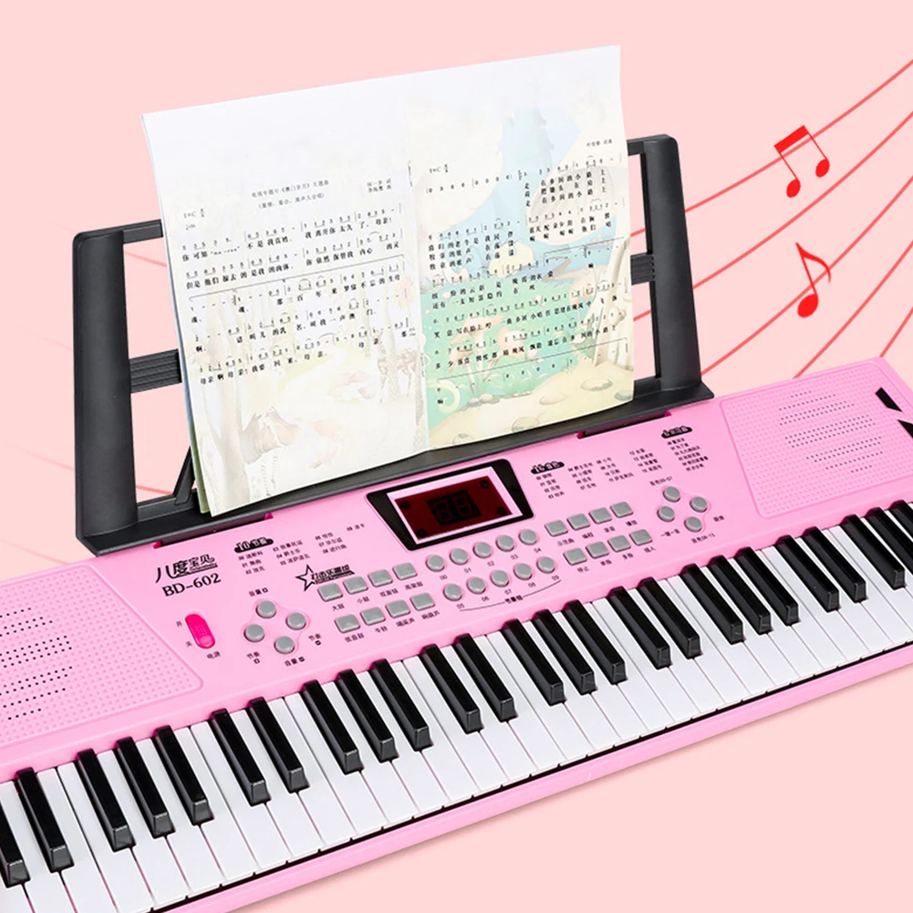61 Keys USB Digital Keyboard Piano Digital Music Electronic Keyboard with Microphone Professional Big Musical
