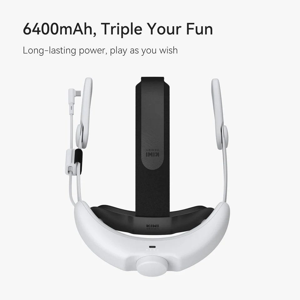 キウイ-Oculus Quest 2用ヘッドストラップ,6400mAhバッテリー,耐久性