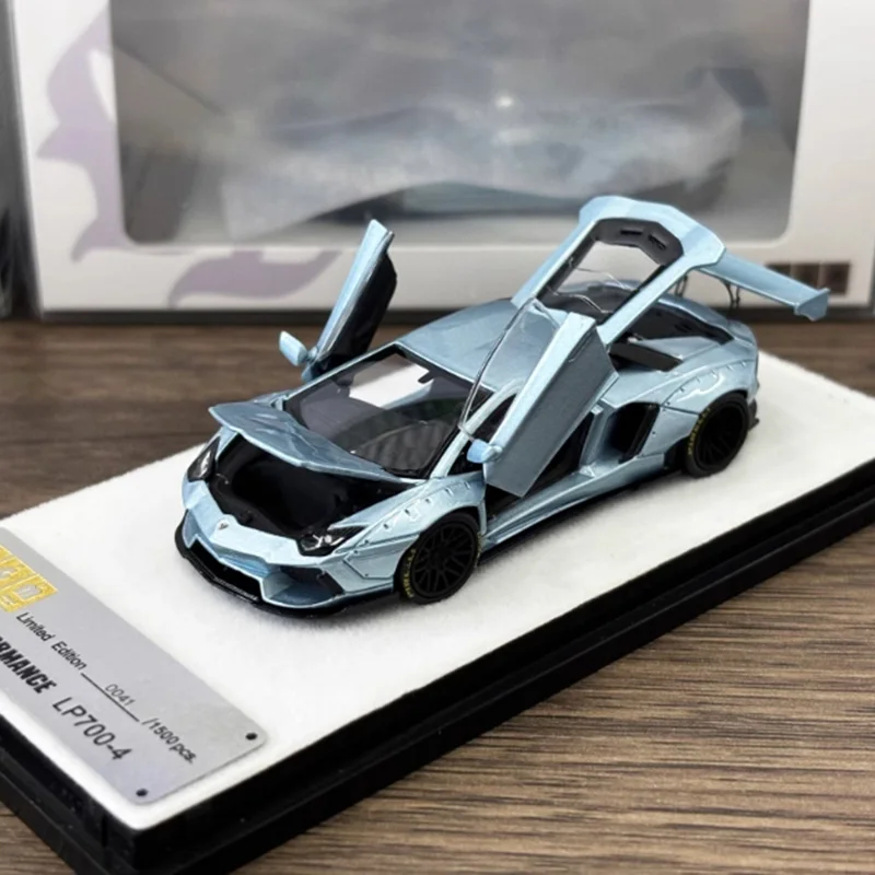 PGM 1:64 LBWK LP700-4 Ice Blue Color Diecast Fully-Opened Alloy