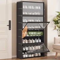 Shoe Rack Multilayer Shoe Cabinet Dustproof Transparent Design Small Spaces Spacious Storage Organizer Shelf for Shoes Storage 3
