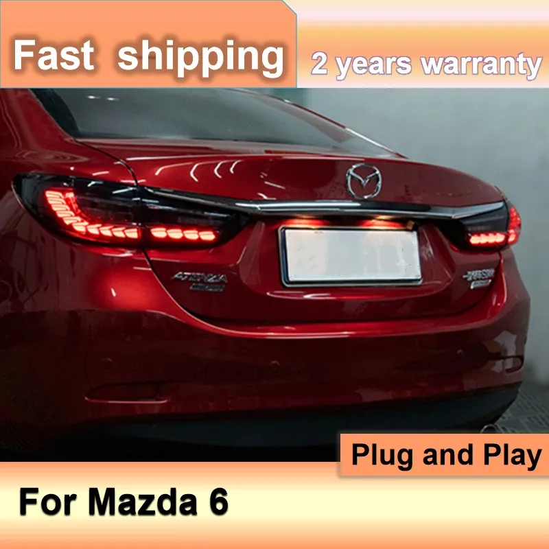 

Автомобильный Стайлинг для Atenza задсветильник 2014-2019 Mazda 6 задсветильник s Mazda Atenza задний фонарь s светодиодный динамический сигнал поворота DRL