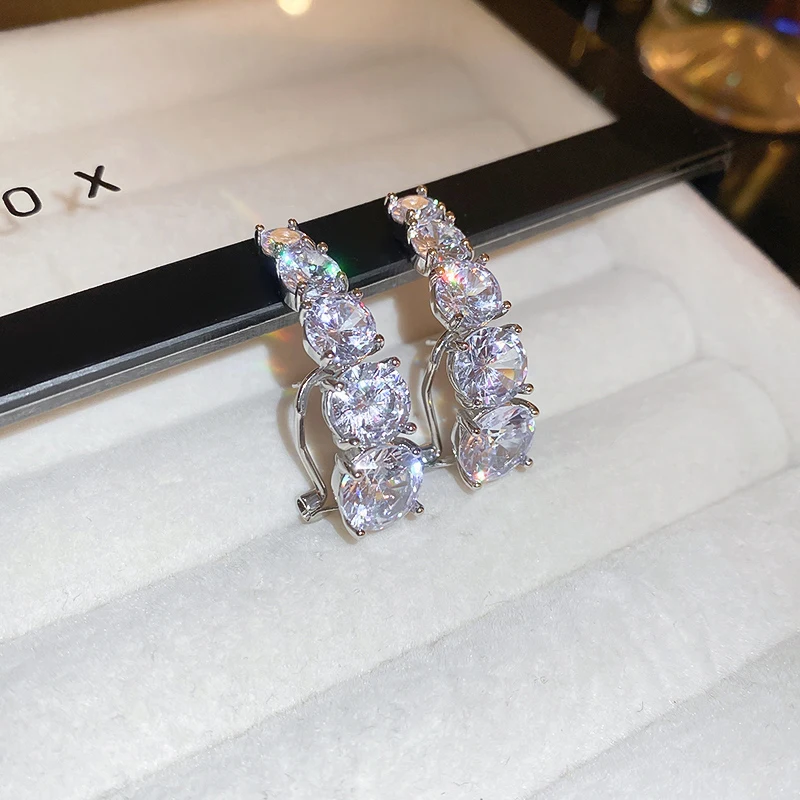 كريستال الزركون استرخى أقراط للنساء مزاجه رائعة قو...