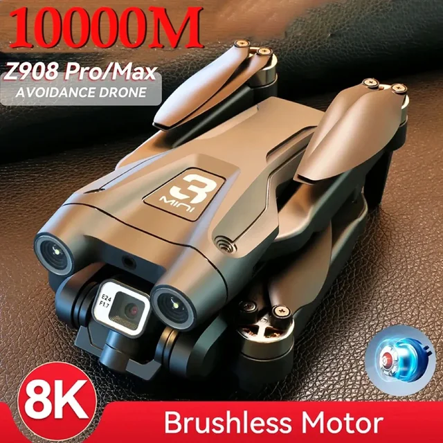 Z908Max Pro Drone Professional 4K HD Camera Optical Flow Localization Three Sided Obstacle Avoidance Quadcopter Brushless Motor