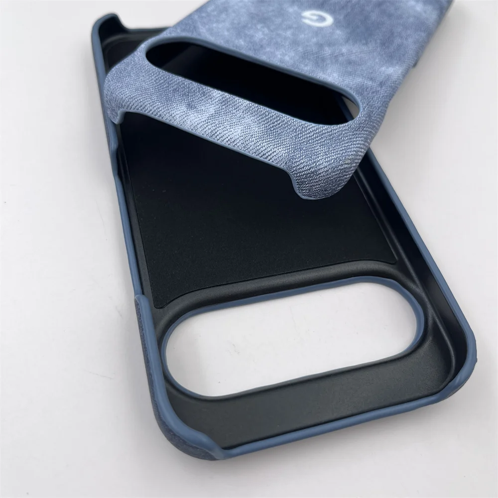 Luxury Denim Magnetic Phone Case with Shockproof Frameless Cooling Design