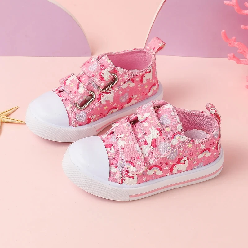 Kids Baby Shoes Girls Cartoon Canvas Shoes Children Sneakers Breathable Soft-Soled Non-Slip Casual Fashion kids sneakers,baby shoes,kids sports shoes,kids shoes
