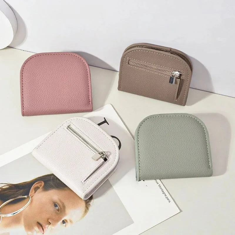 Compact Women's PU Leather Zipper Clutch Wallet