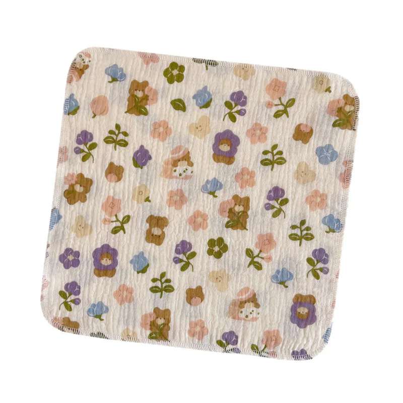 Cotton Gauze Towel Baby Saliva Towel Pure Cotton Gauze Towel Baby Burp Kidsren's Handkerchief Newborn Super Soft Face Wash Small Square