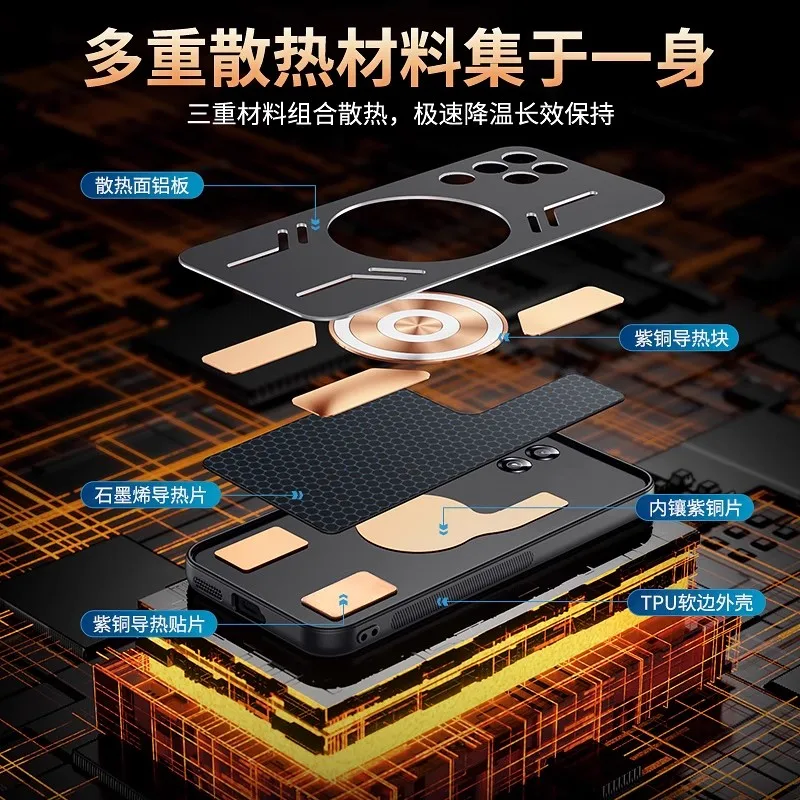 Graphene Cooling Metallic Phone Case with Advanced Heat Dissipation