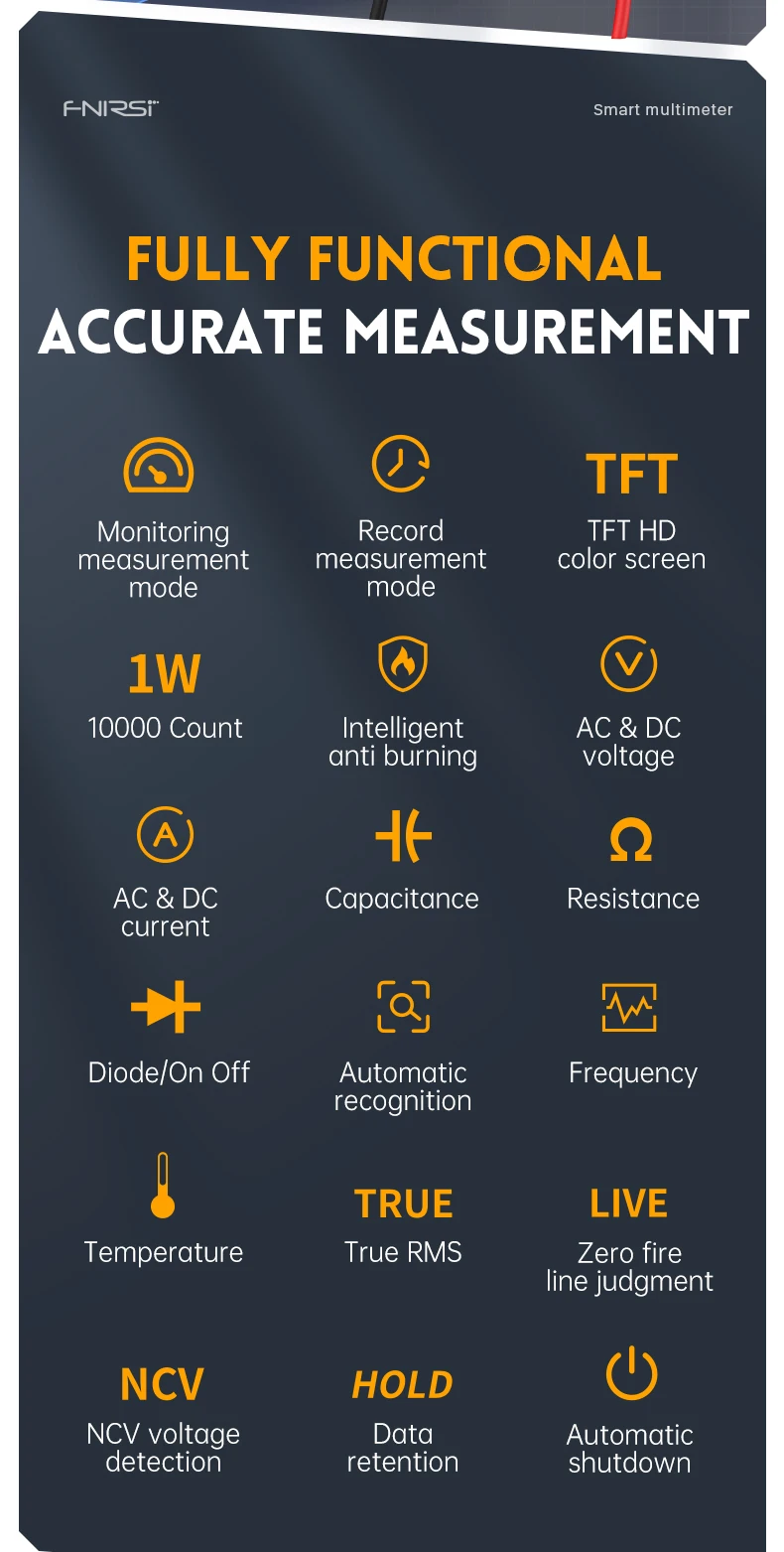 DMT-99 Digital Multimeter 9999 Auto Range,Resistance Capacitance Frequency Tempe