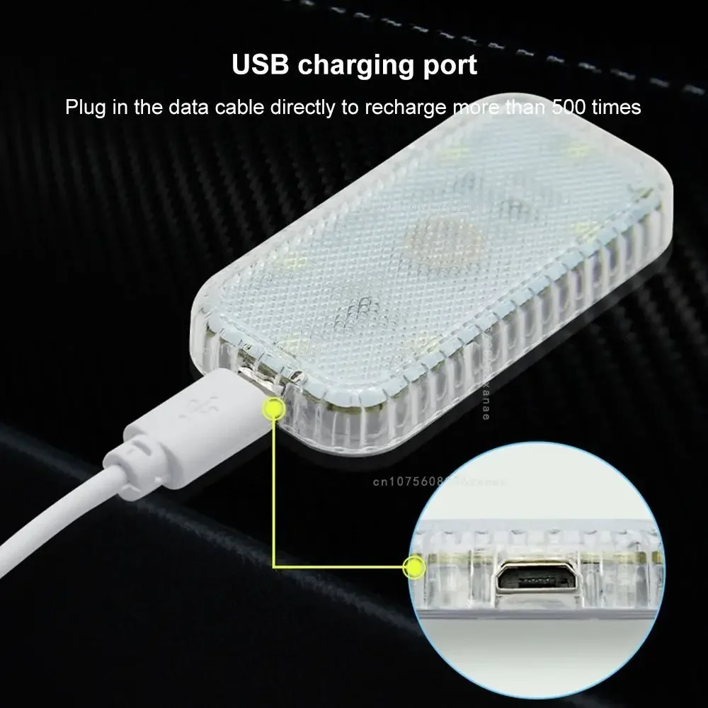 LED Atmosphere Lamp LED Car Lights LED Car Decorative Lights LED Atmosphere Lighting Car Interior Lamp LED Interior Lights LED Car Decoration Lamp Car Ambient Lights LED Lights Mini 5V LED Touch Light Wireless Car Interior Lighting USB Charging Rechargeable for Roof Ceiling Reading Door Foot Trunk
