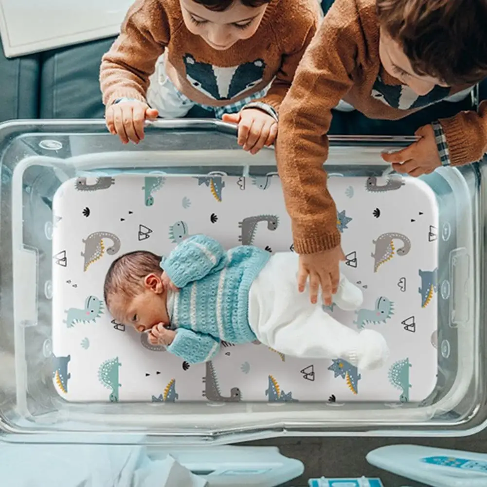 82x41cm Baby Changing Pad Cover Floral Print Fitted Crib Sheet Infant Or Toddler Bed Nursery Unisex Diaper Change Table Sheet bassinet sheets crib sheets bed sheets