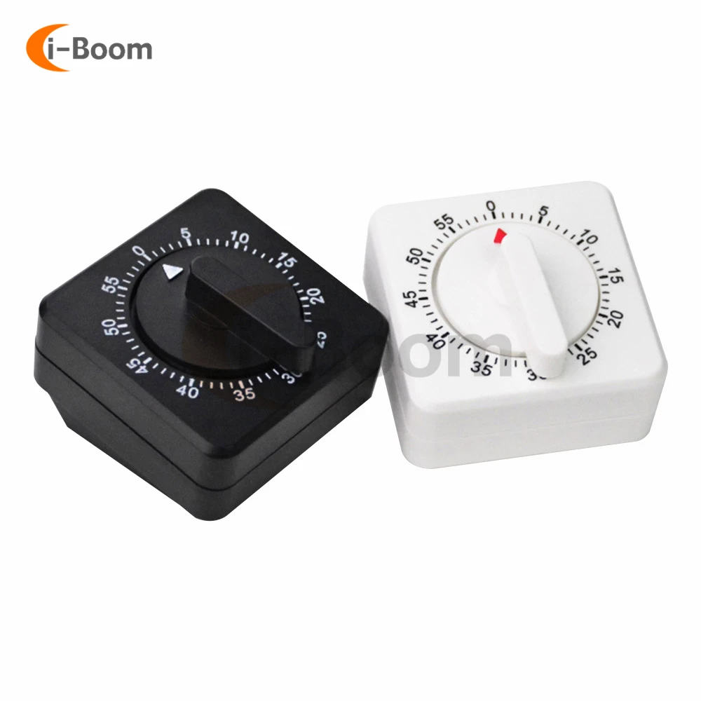 60 Minutes Kitchen Timer Count Square Cooking Up Alarm Sleep Temporizador Clock Mechanical Stopwatch Alarm Down Office Meeting 5