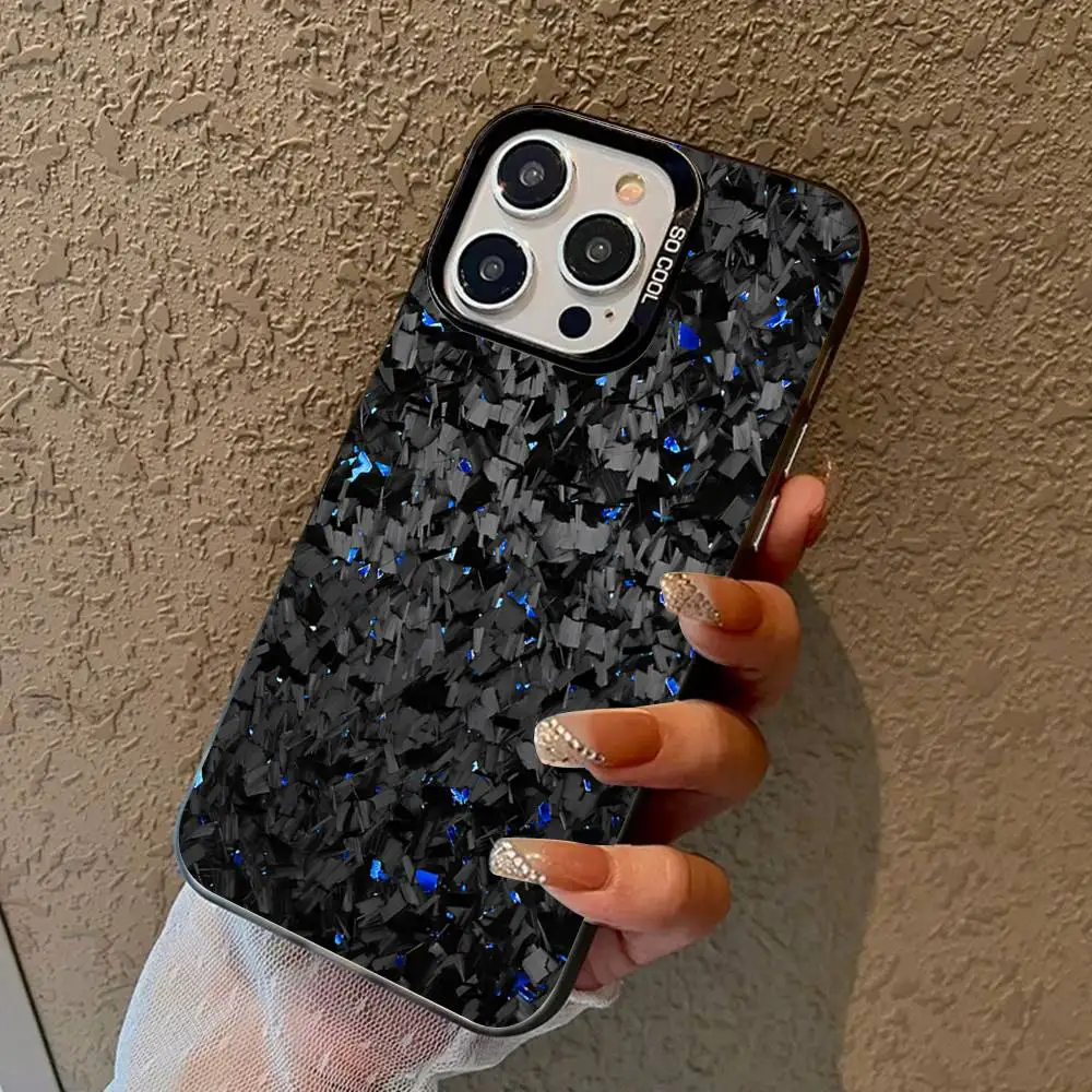 Matte Black Forged Carbon Anti-Fall Phone Case