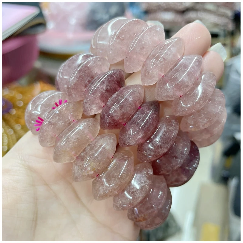 Neue Bullet Head 10X23MM Naturstein Tigerauge Amethyst Achat Kristall Elastisches Armband für Männer und Frauen Mode Charme Schmuck – Detail 3