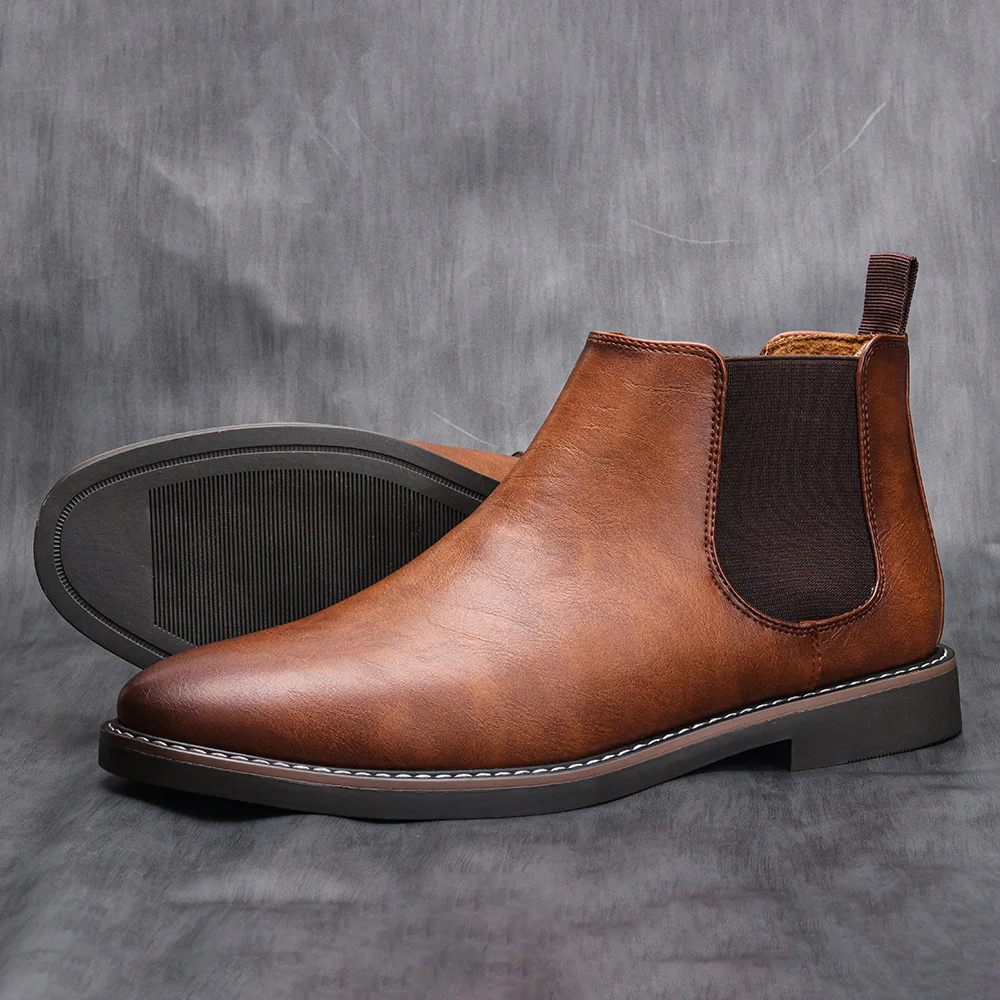 40-46 Men Chelsea boots brand retro leather men Ankle boots Comfortable shoes for men #KD5236