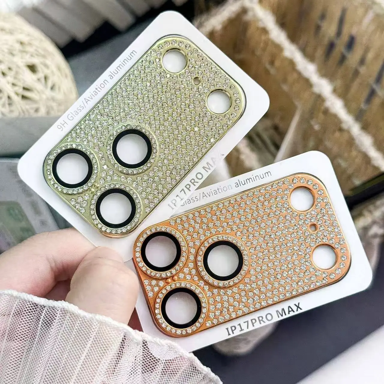 Diamond Camera Lens Protector with Glitter - Scratch-Resistant Cover
