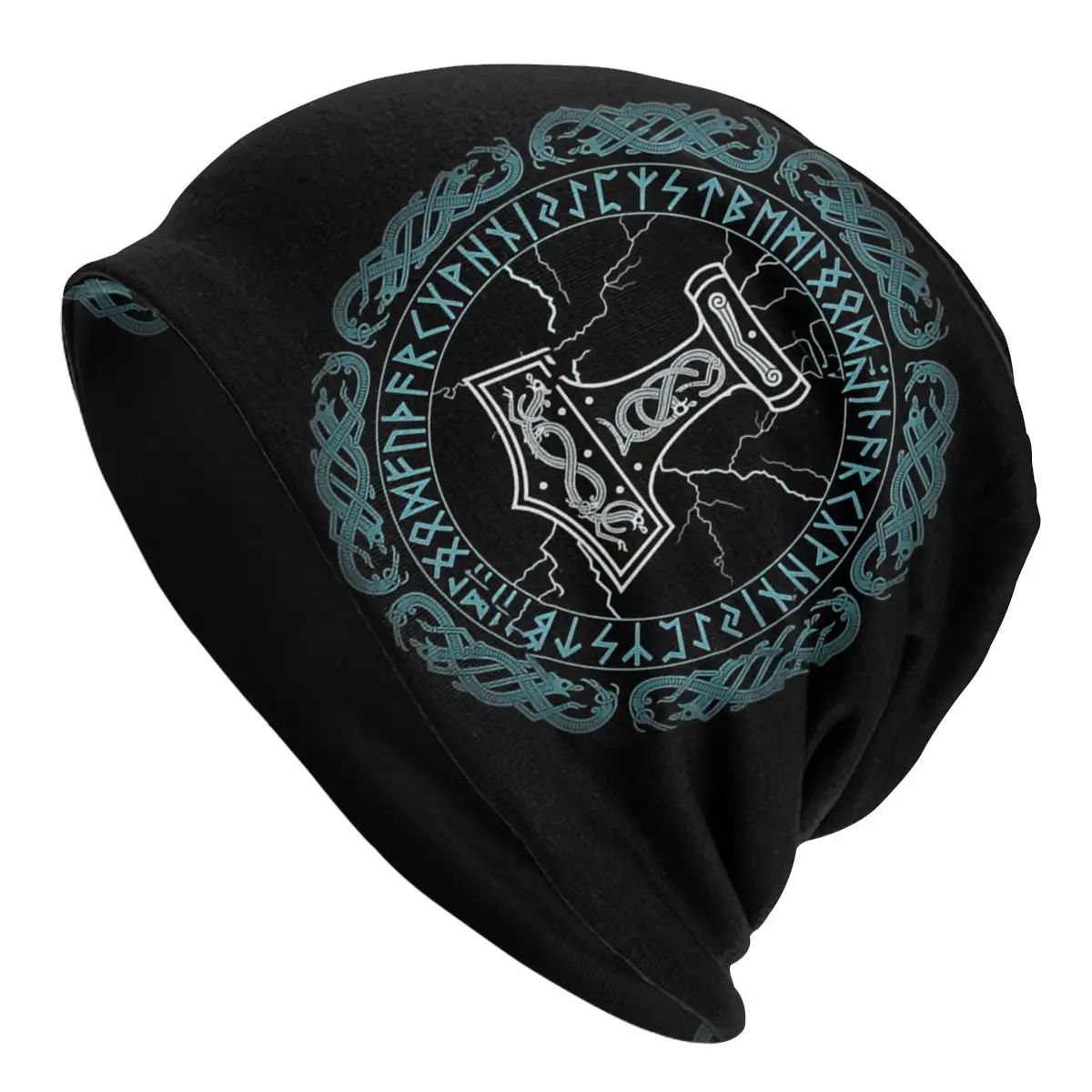 

Mjolnir Hammer Autumn Female Thin Beanies Cycling Bonnet Hats