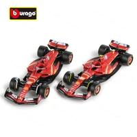 Bburago 1:43 Ferrari 2024 SF24 #16 #55 F1 Racing Formula Car Static Simulation Diecast Alloy Model Car 1