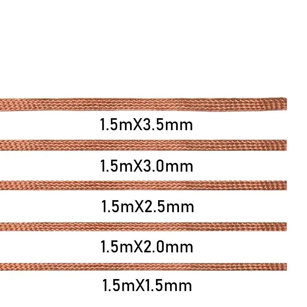 1mm-2.5mm-3.5mm 1.5M Desoldering Braid Solder Remover Wick Wire Welding Tin Sucker Cable Lead Cord Flux Repair Tool