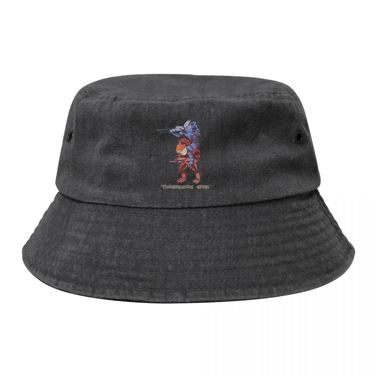 

Turianosaurus Wrex Cowboy Denim Fisherman Hat With Printing